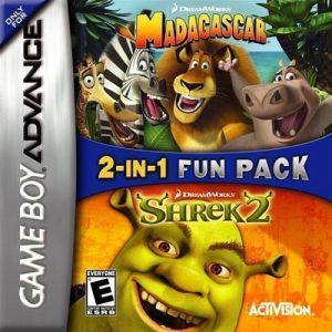 2 In 1 - Madagascar & Shrek 2 Rom For Gameboy Advance